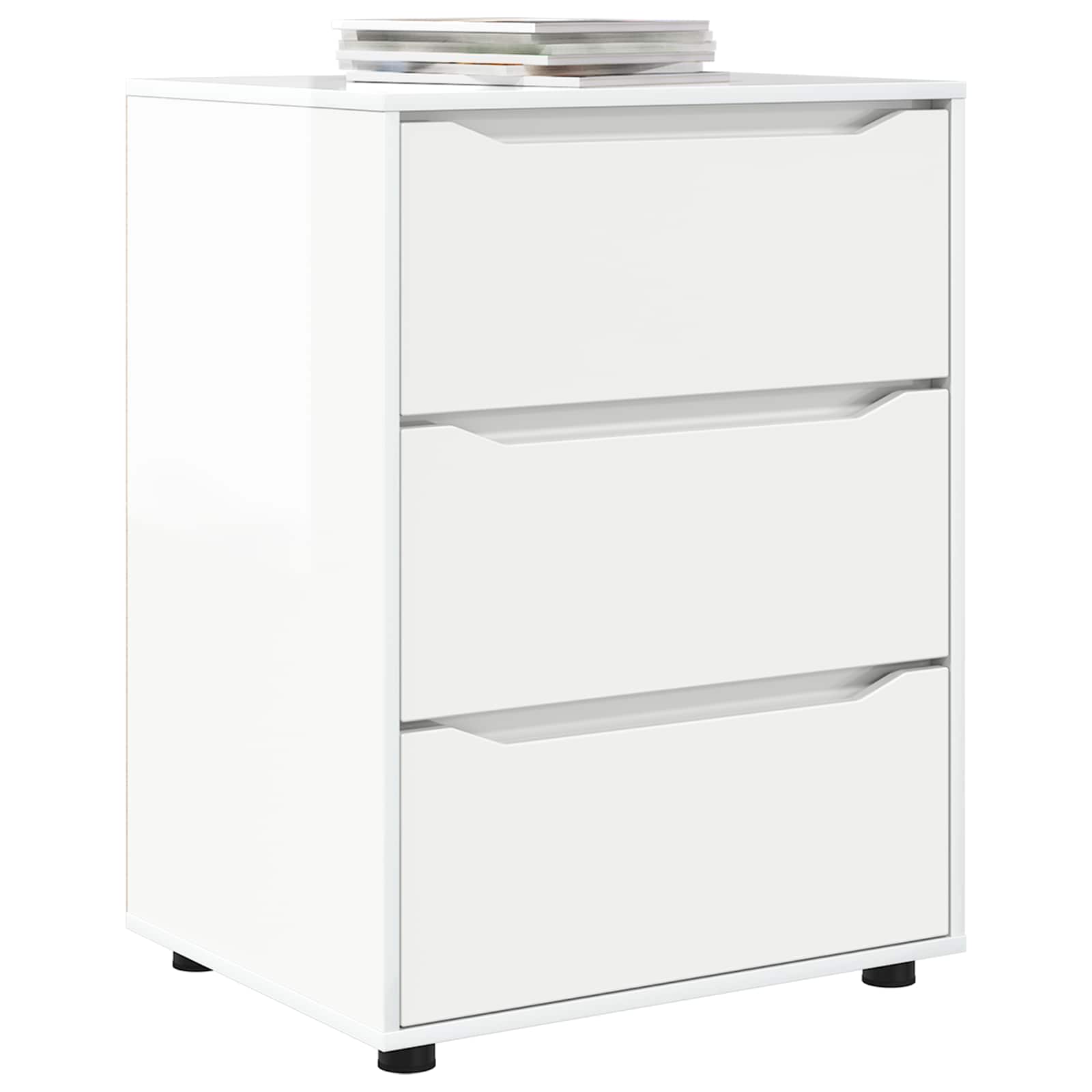 Storage Cabinet High Gloss White 60 x 48 x 81 cm