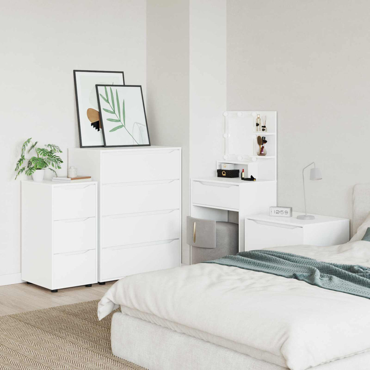 Storage Cabinet White 40 x 48 x 81 cm Engineered Wood