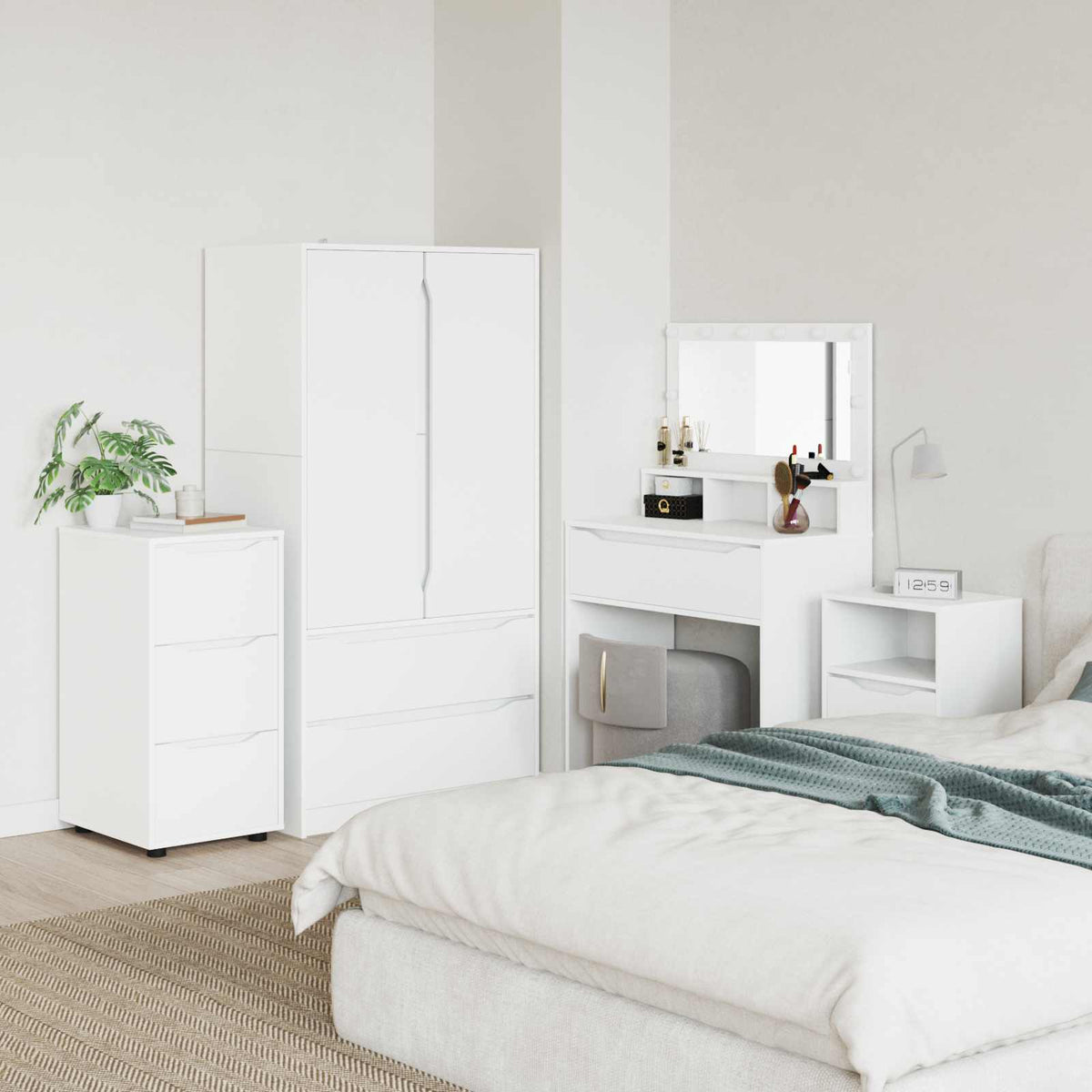 Storage Cabinet White 40 x 48 x 81 cm Engineered Wood