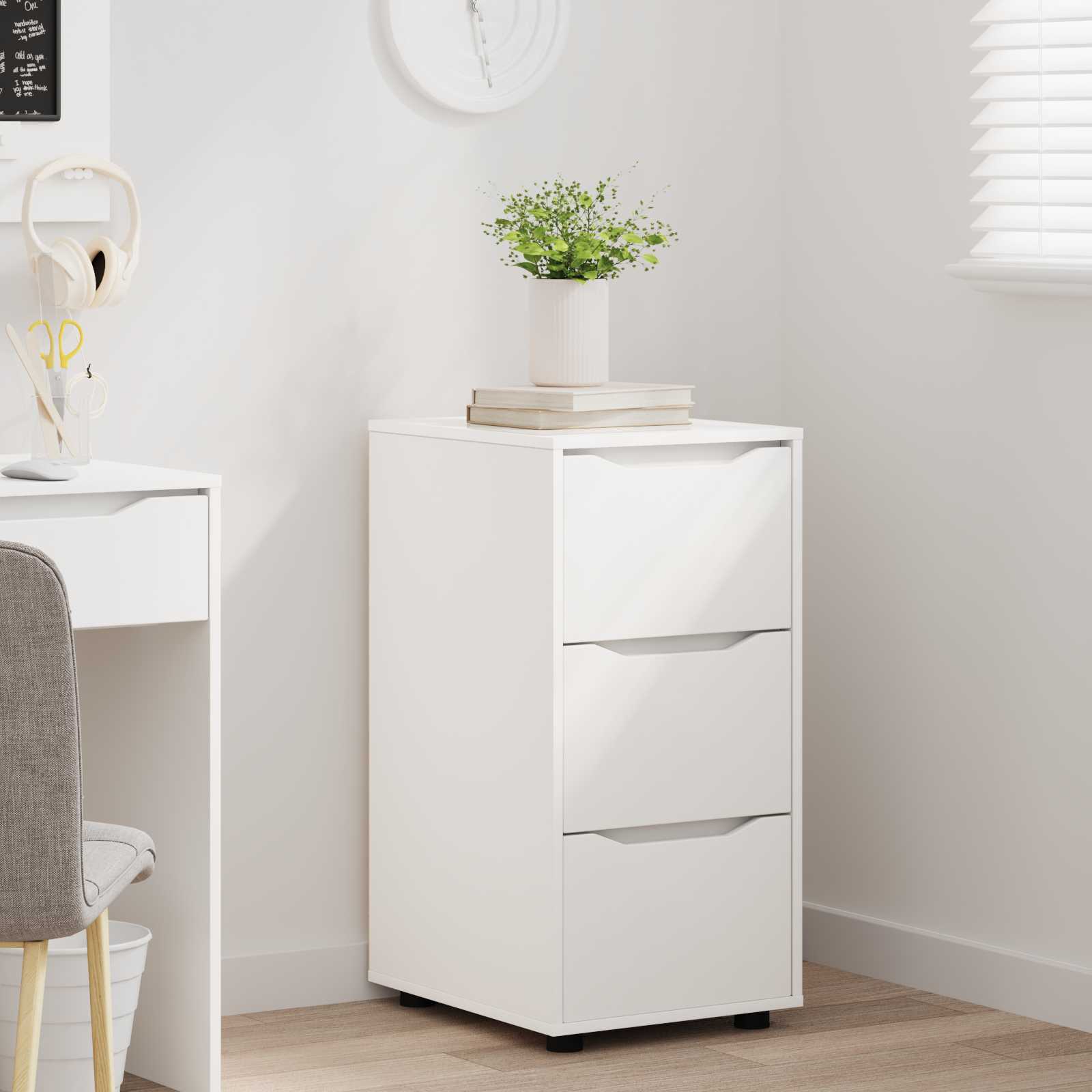 Storage Cabinet White 40 x 48 x 81 cm Engineered Wood