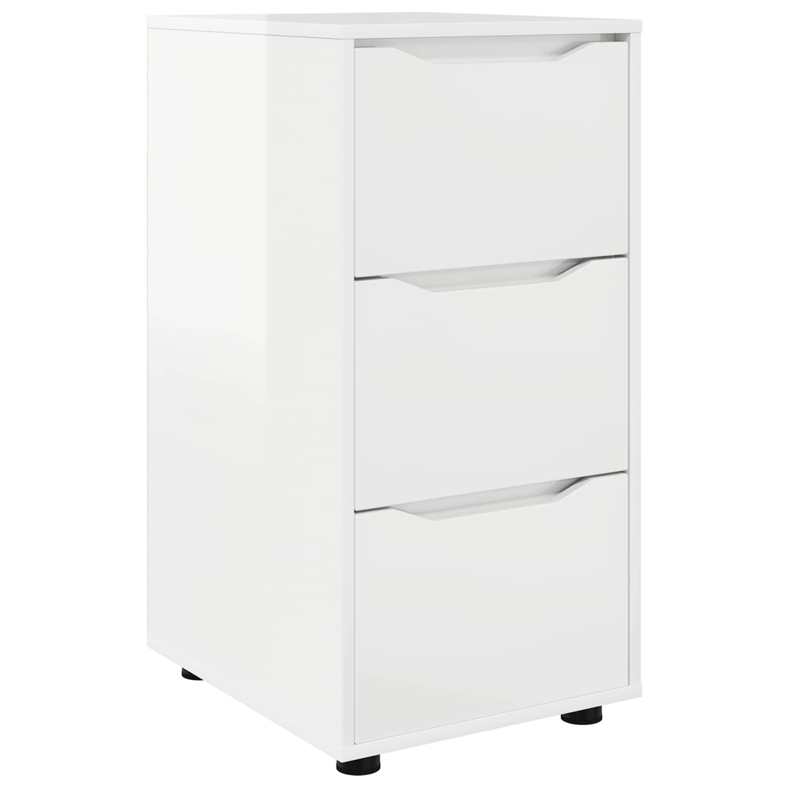 Storage Cabinet High Gloss White 40 x 48 x 81 cm