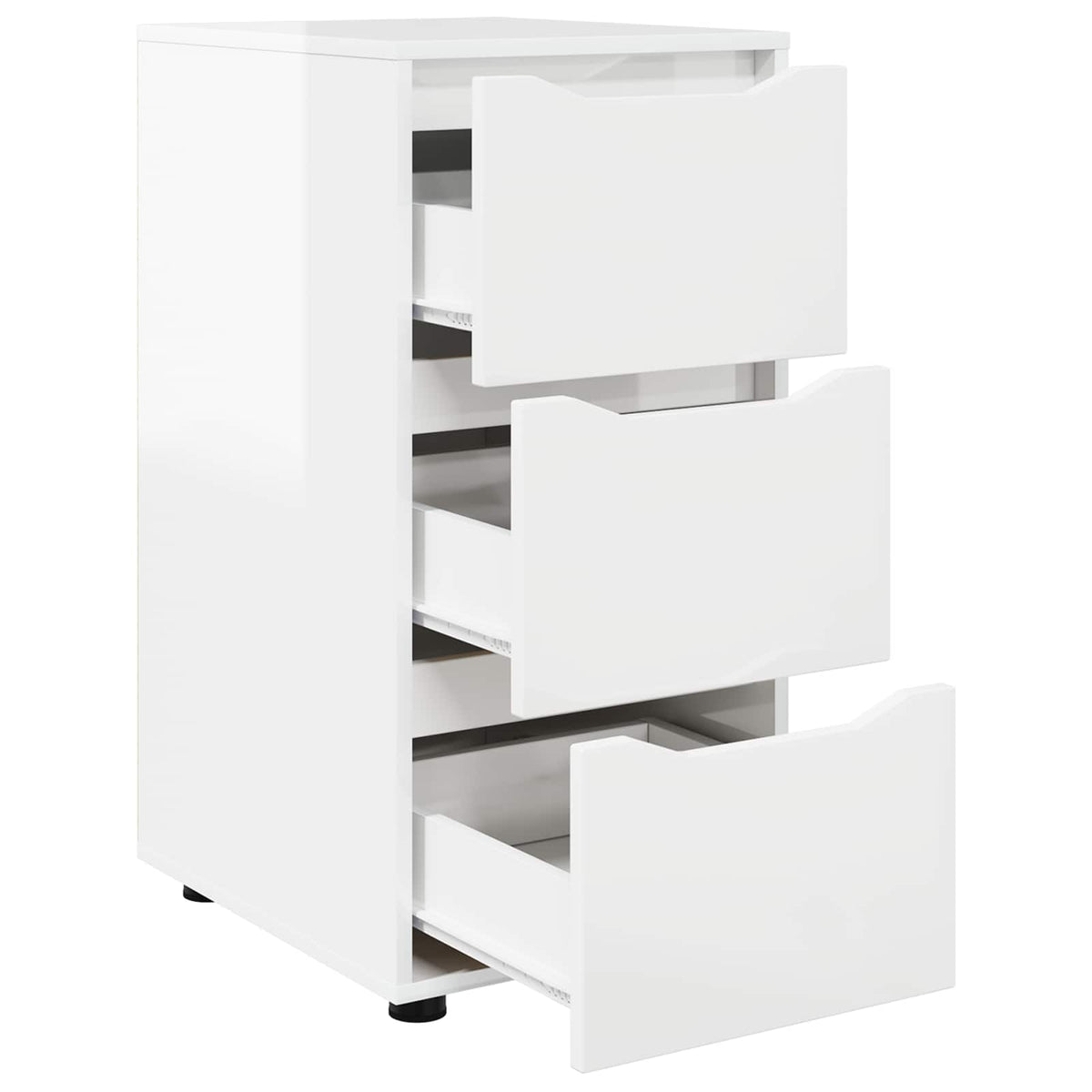 Storage Cabinet High Gloss White 40 x 48 x 81 cm