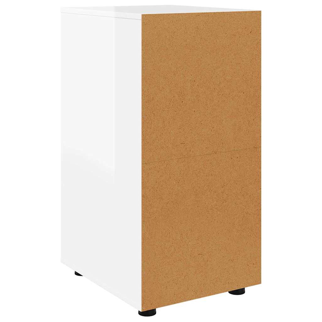 Storage Cabinet High Gloss White 40 x 48 x 81 cm