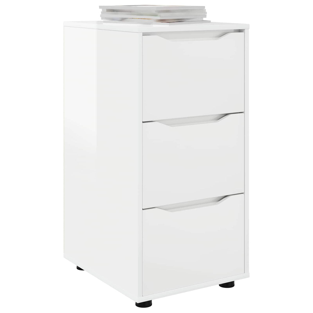 Storage Cabinet High Gloss White 40 x 48 x 81 cm