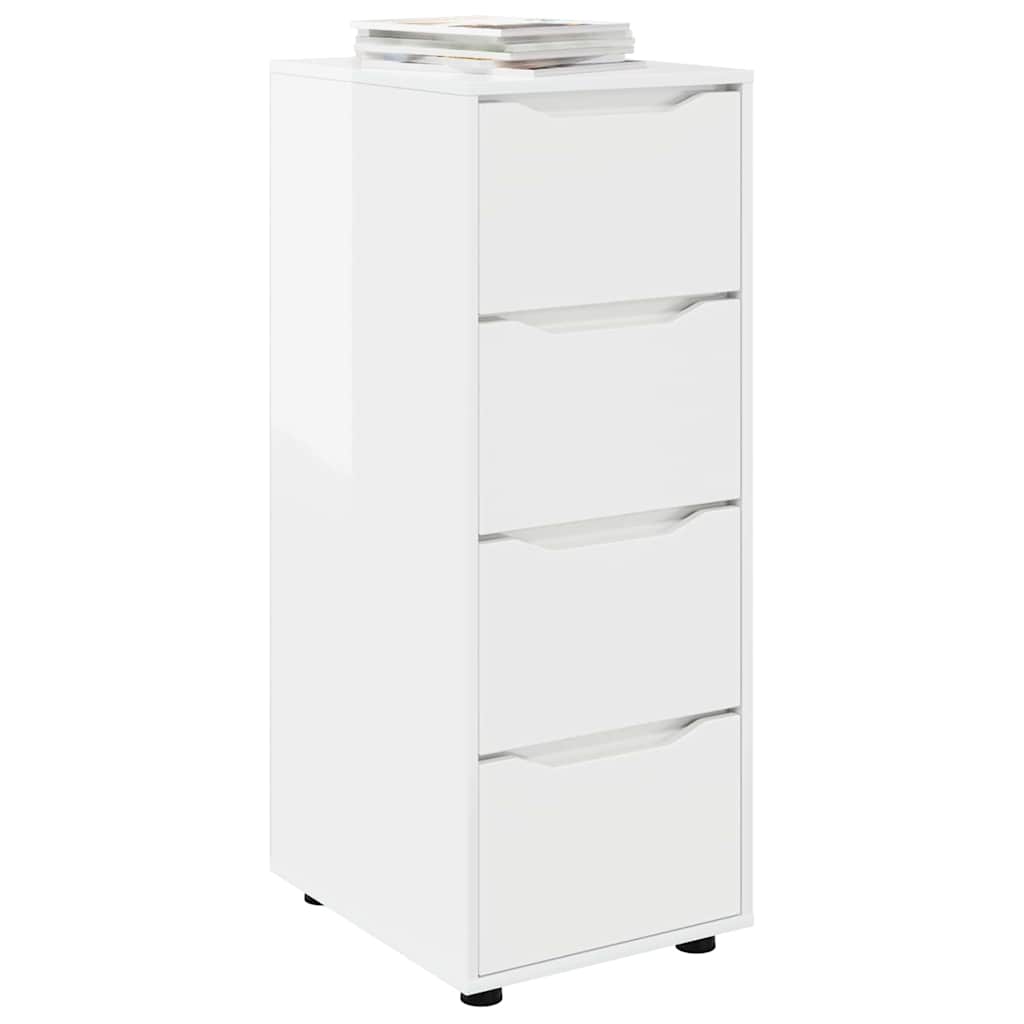Storage Cabinet High Gloss White 40 x 48 x 105 cm