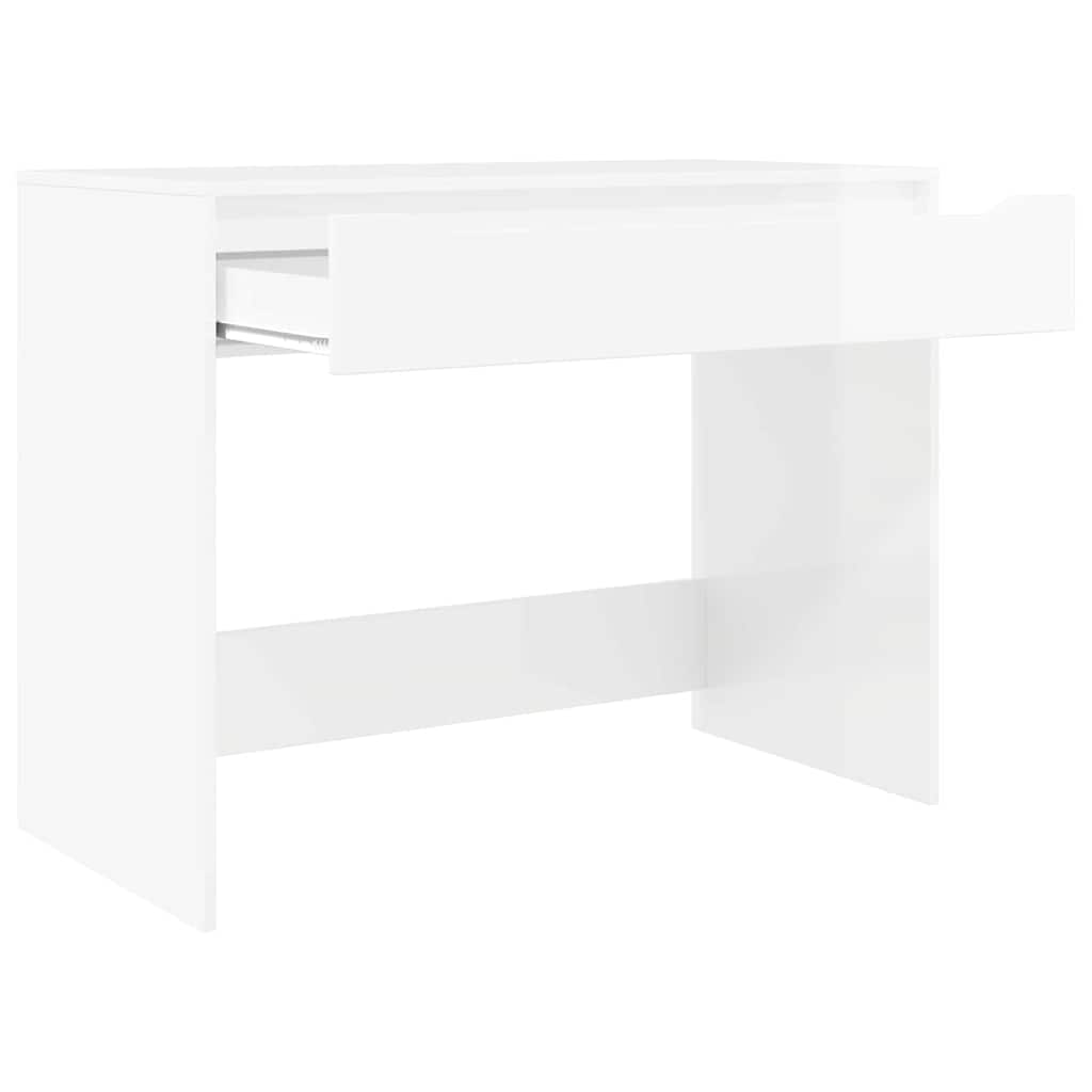 Desk High Gloss White 100 x 50 x 78 cm Engineered Wood