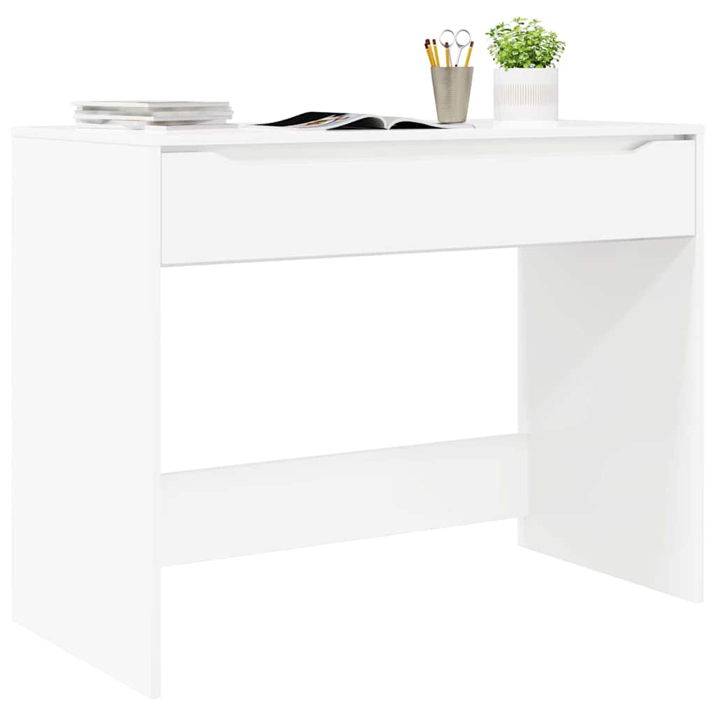 Desk High Gloss White 100 x 50 x 78 cm Engineered Wood