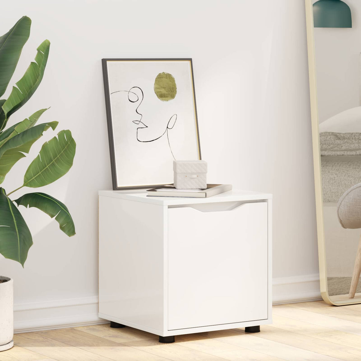 Bathroom Cabinet High Gloss White 40.5 x 40 x 44 cm