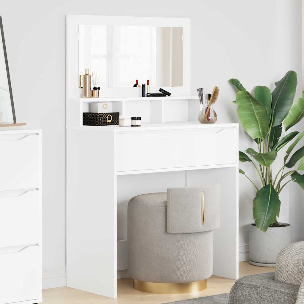Bedroom Dressing Tables with Drawer White 80 x 39.6 x 135 cm
