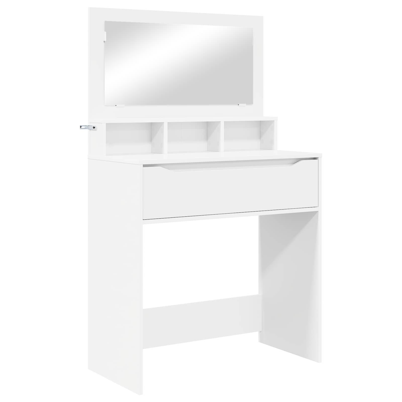 Bedroom Dressing Tables with Drawer White 80 x 39.6 x 135 cm