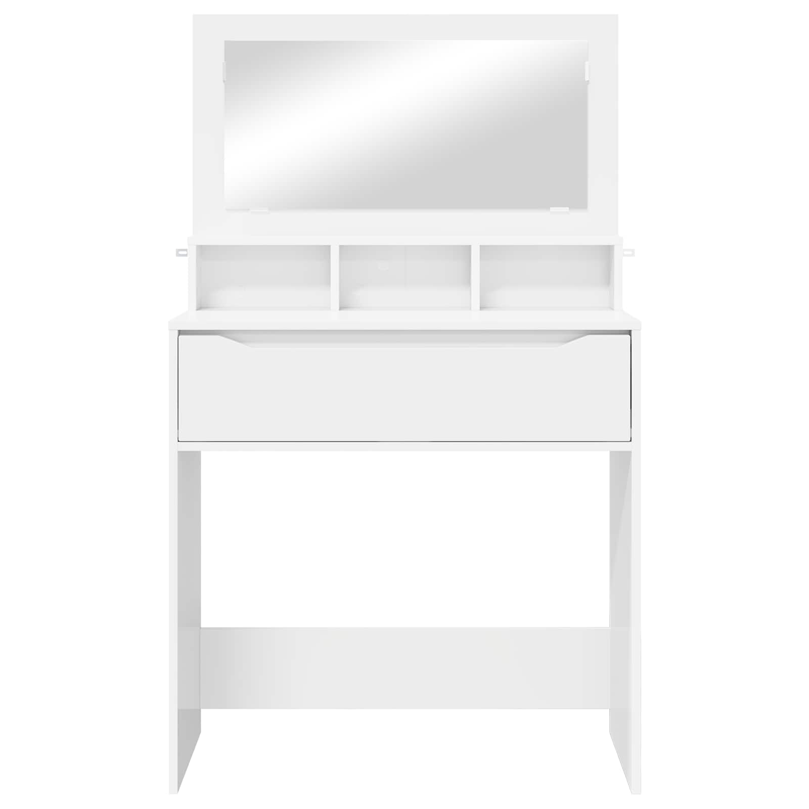 Bedroom Dressing Tables with Drawer White 80 x 39.6 x 135 cm