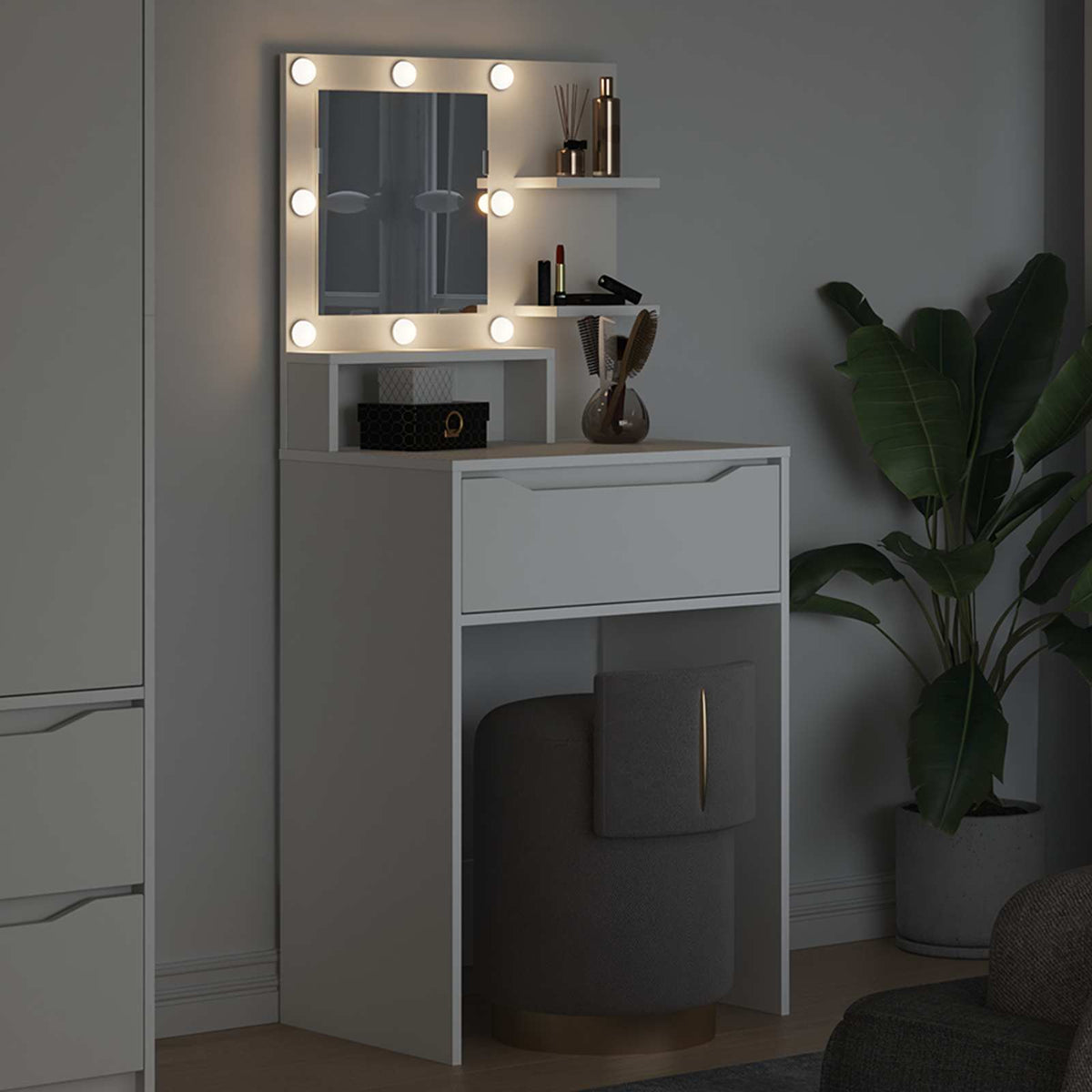 Bedroom Dressing Tables White 80 x 39.6 x 135 cm