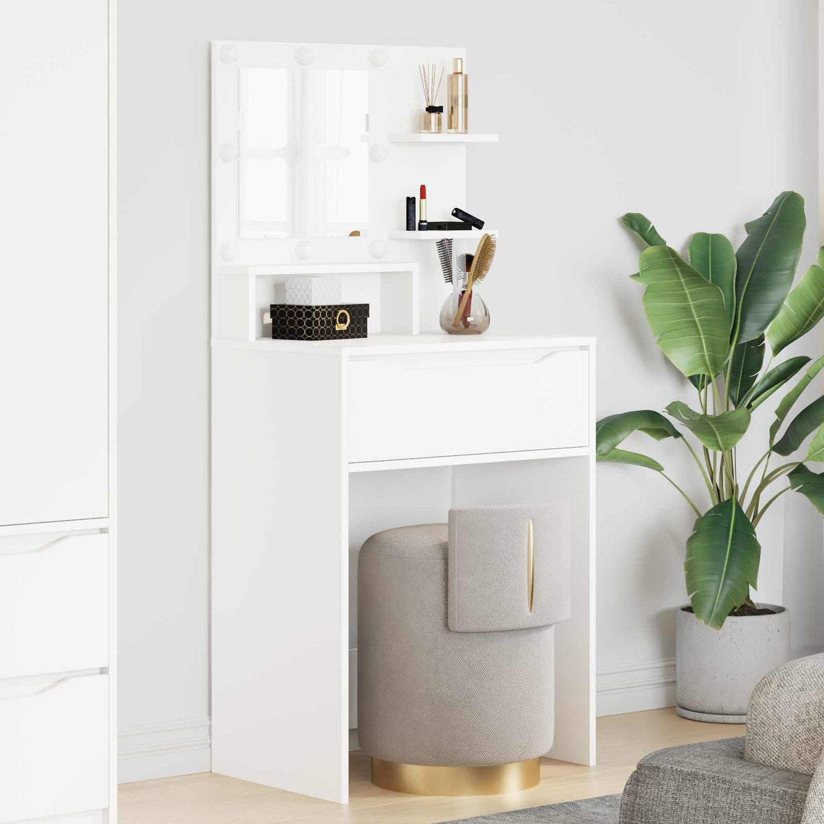 Bedroom Dressing Tables White 80 x 39.6 x 135 cm