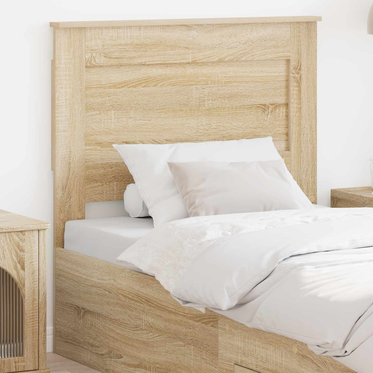 Headboard with Headboard Sonoma Oak 90 cm Engineered Wood