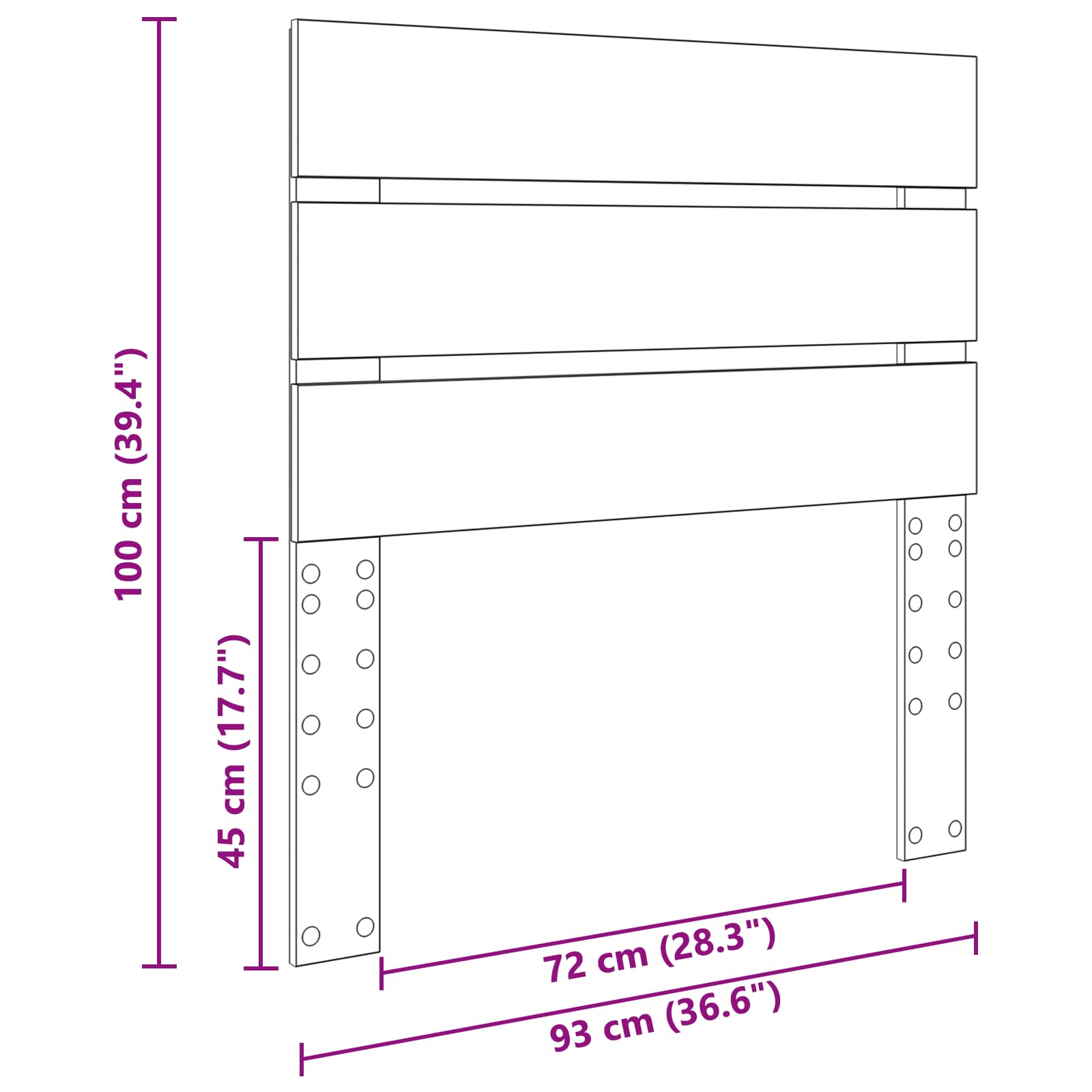 Headboard Sonoma Oak 90 cm Engineered Wood