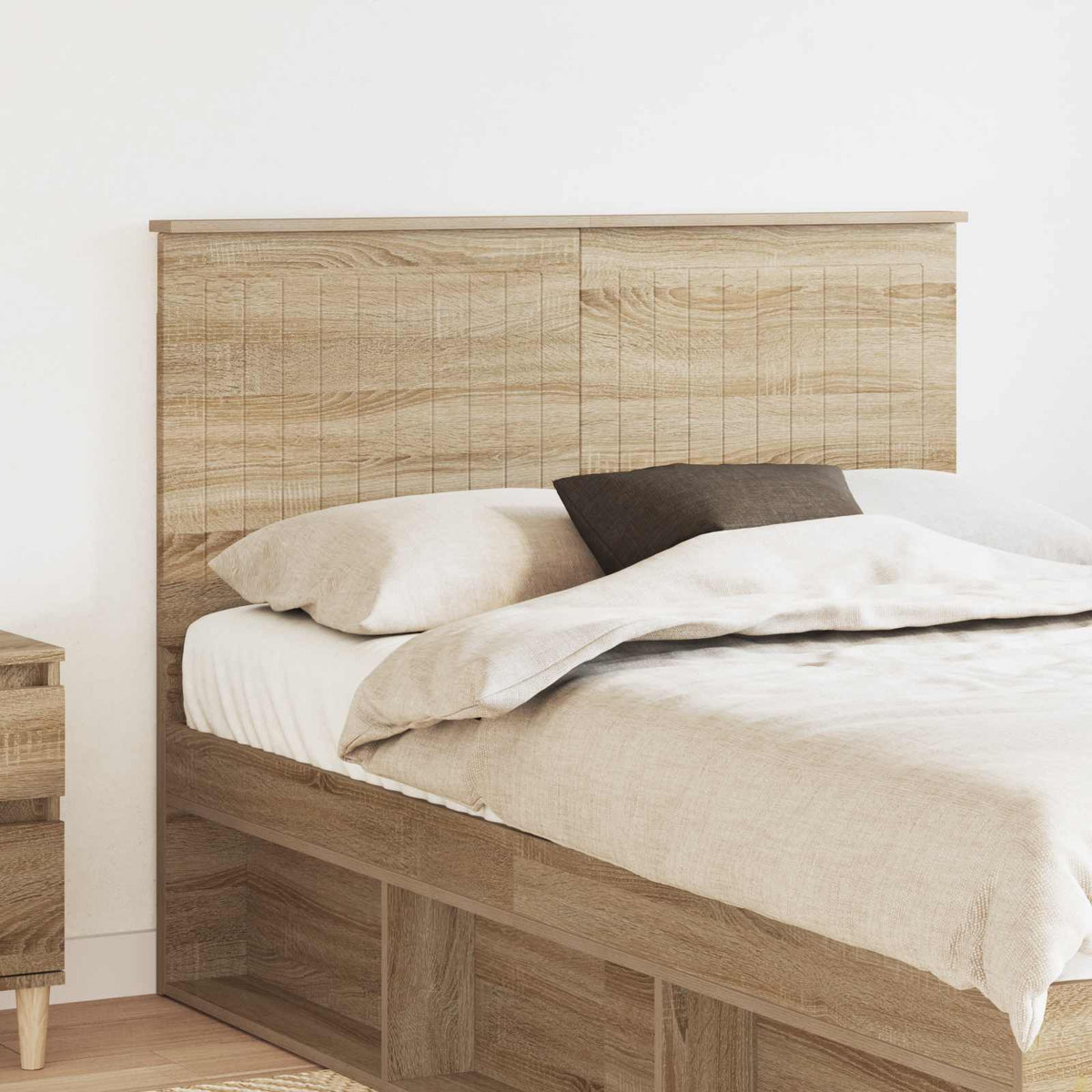 Headboard with Headboard Sonoma Oak 135 cm Engineered wood