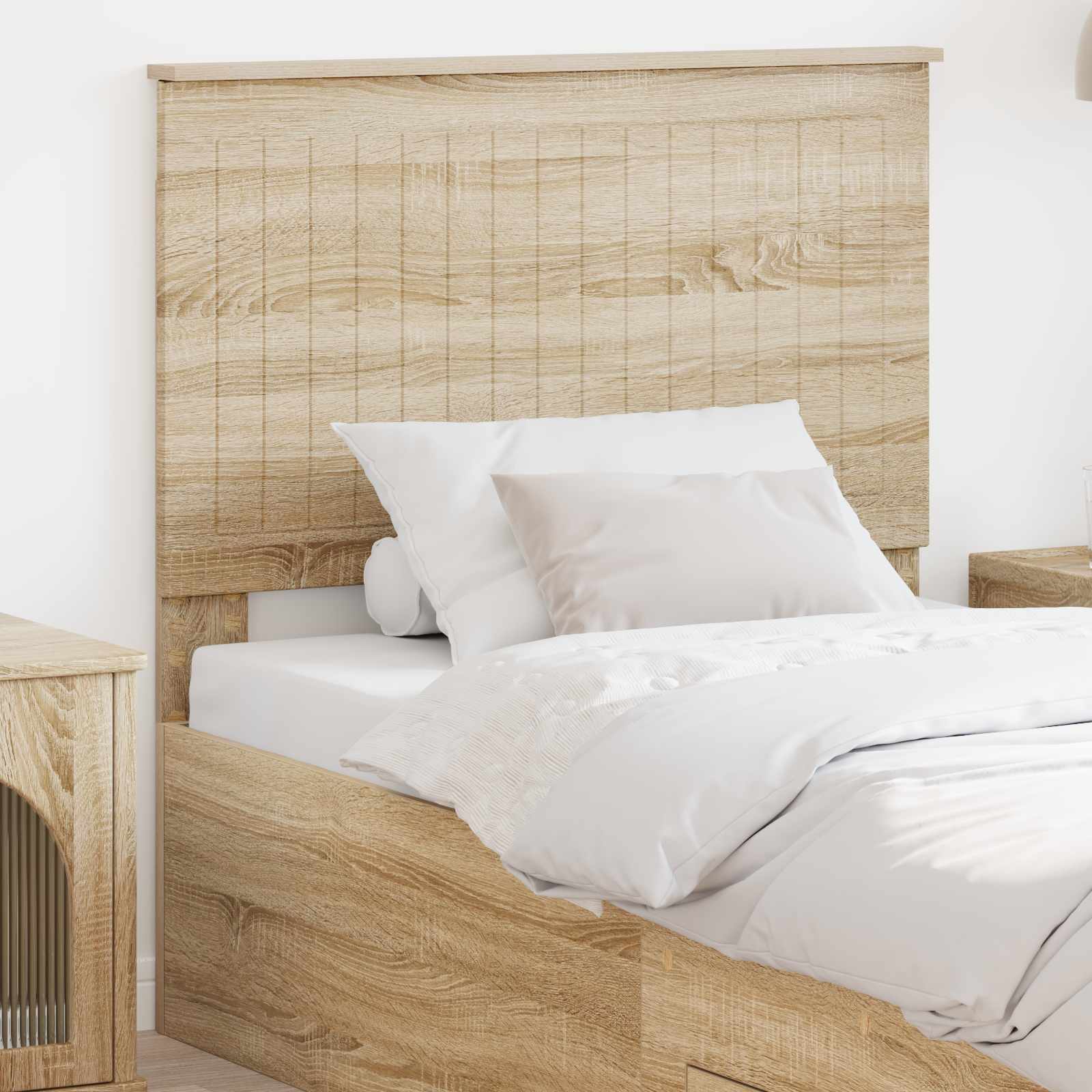 Headboard with Headboard Sonoma Oak 90 cm Engineered wood