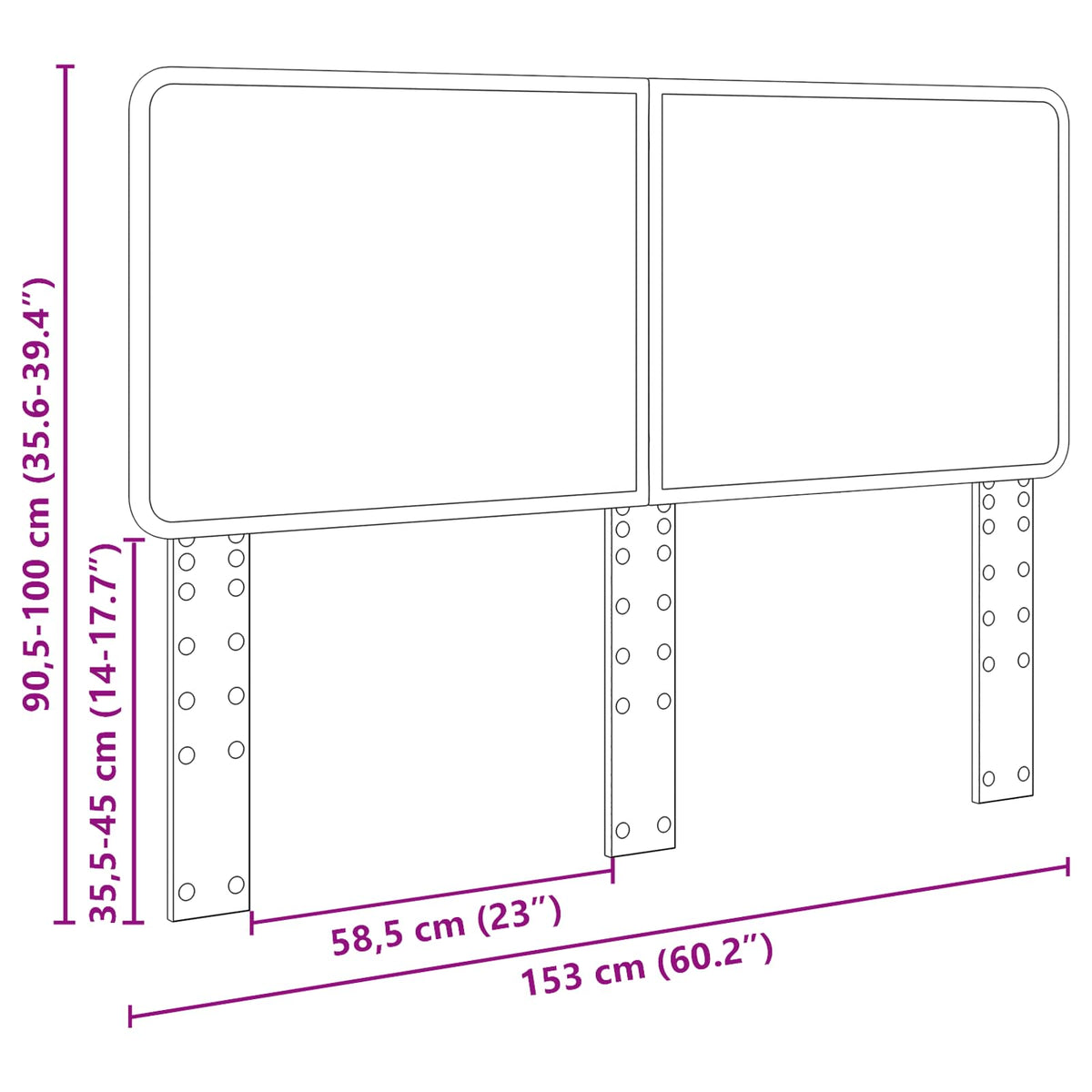 Headboard White Engineered wood
