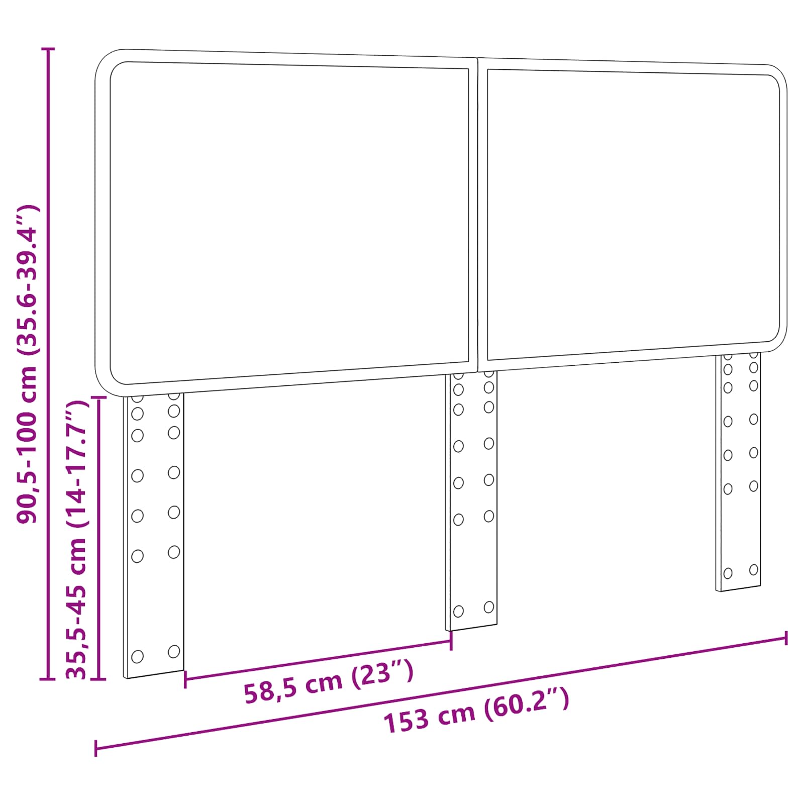 Headboard Sonoma Oak 150 cm Engineered wood