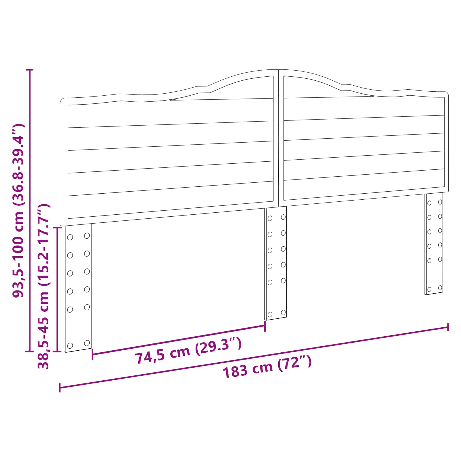 Headboard White Engineered wood