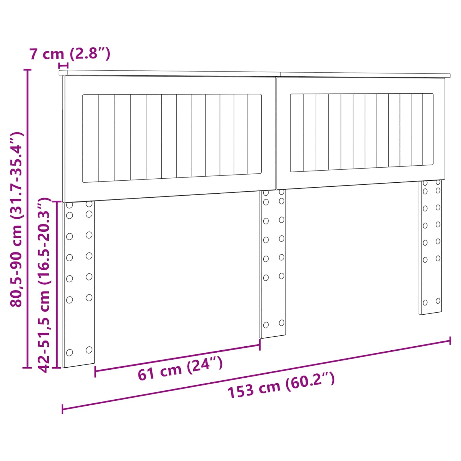 Headboard Sonoma Oak 150 cm Engineered wood