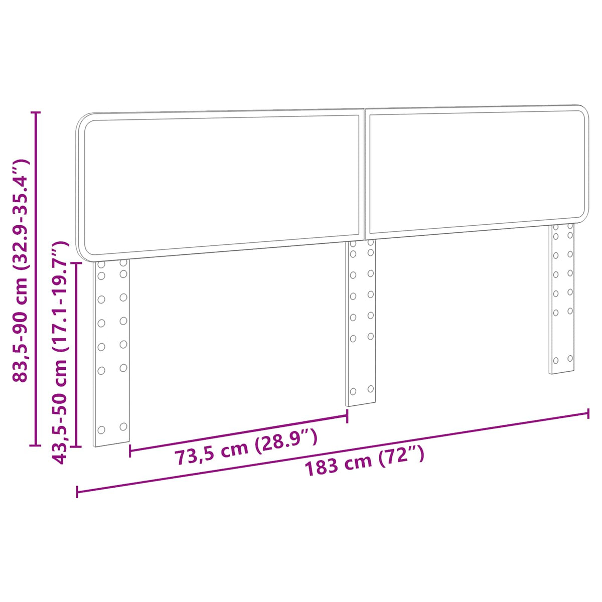 Headboard White Engineered wood
