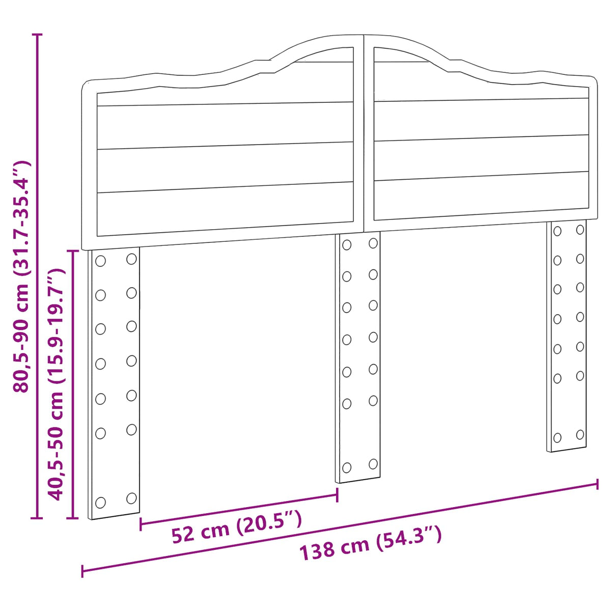 Headboard White Engineered wood
