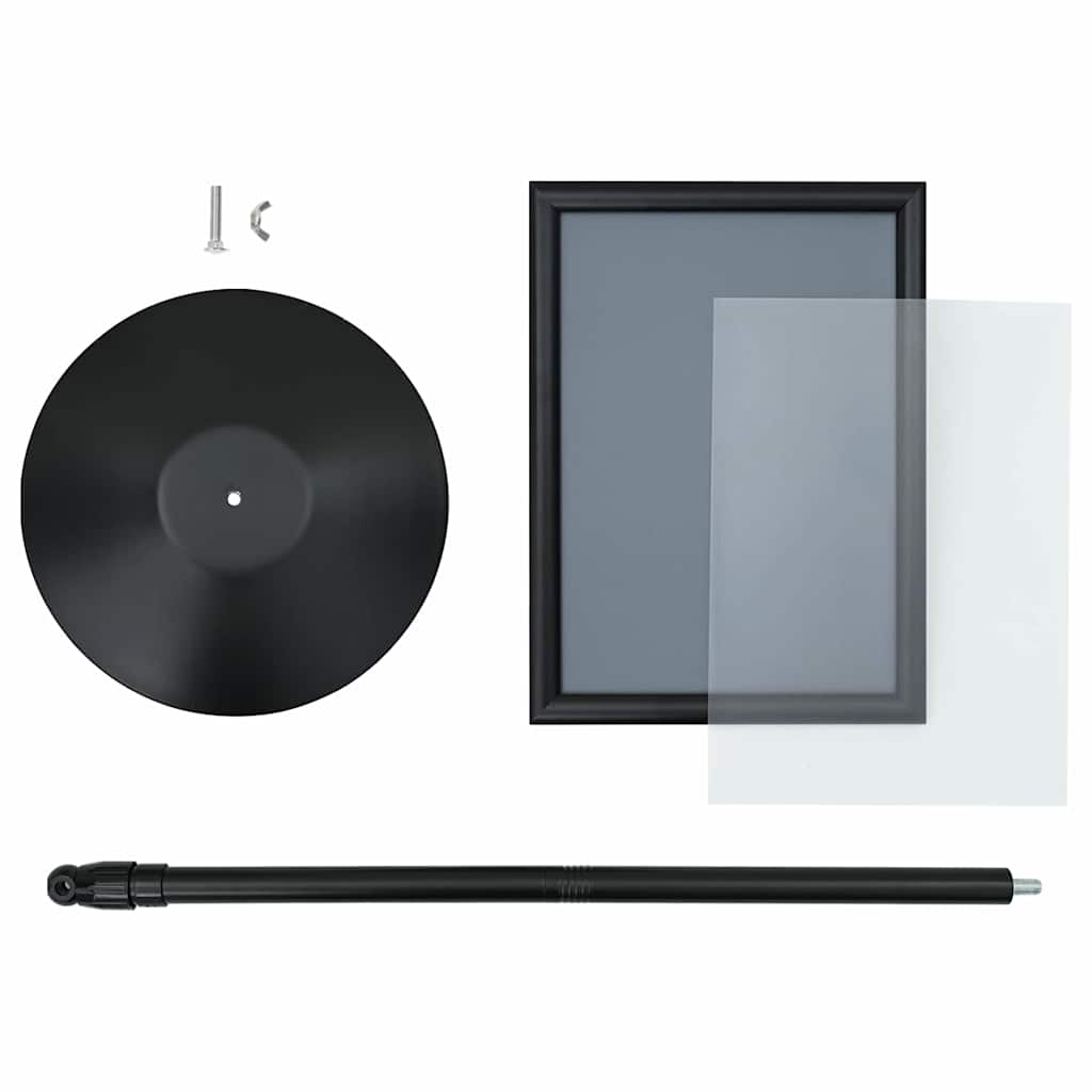 Pedestal Poster Stand A3 PVC and Steel Black