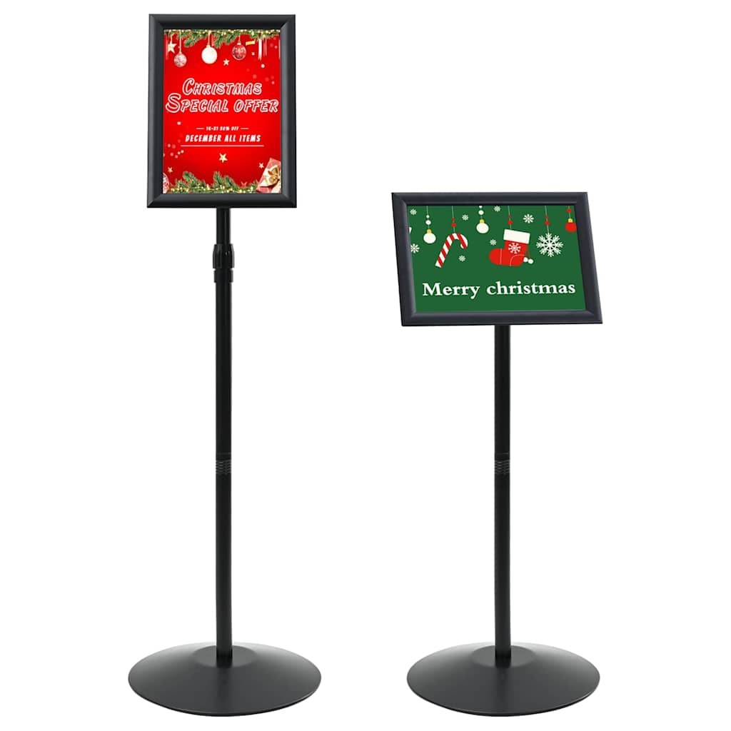 Pedestal Poster Stand A4 PVC and Steel Black