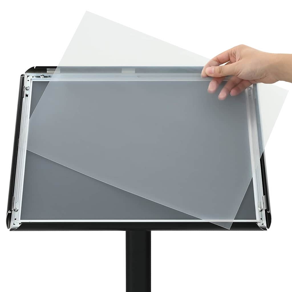 Pedestal Poster Stand A3 Cast Iron Black