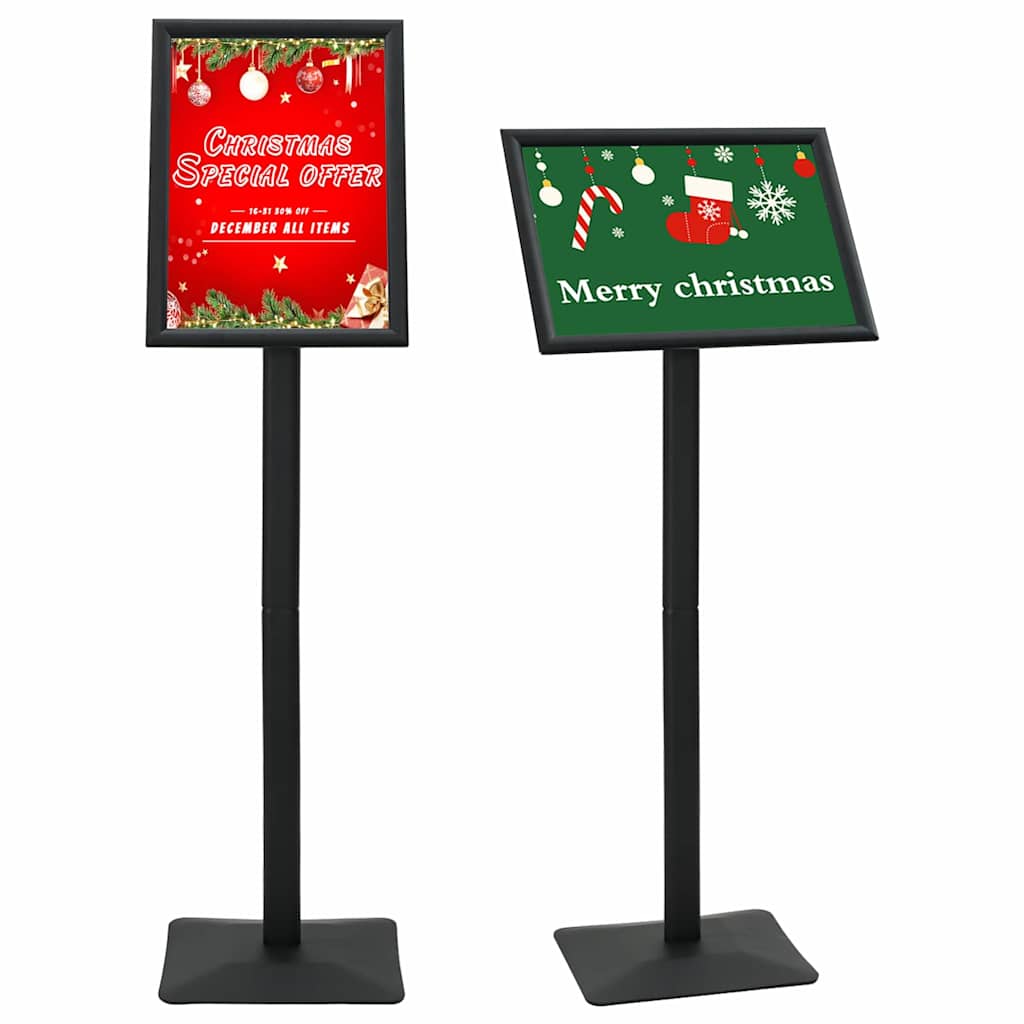 Pedestal Poster Stand A3 Cast Iron Black