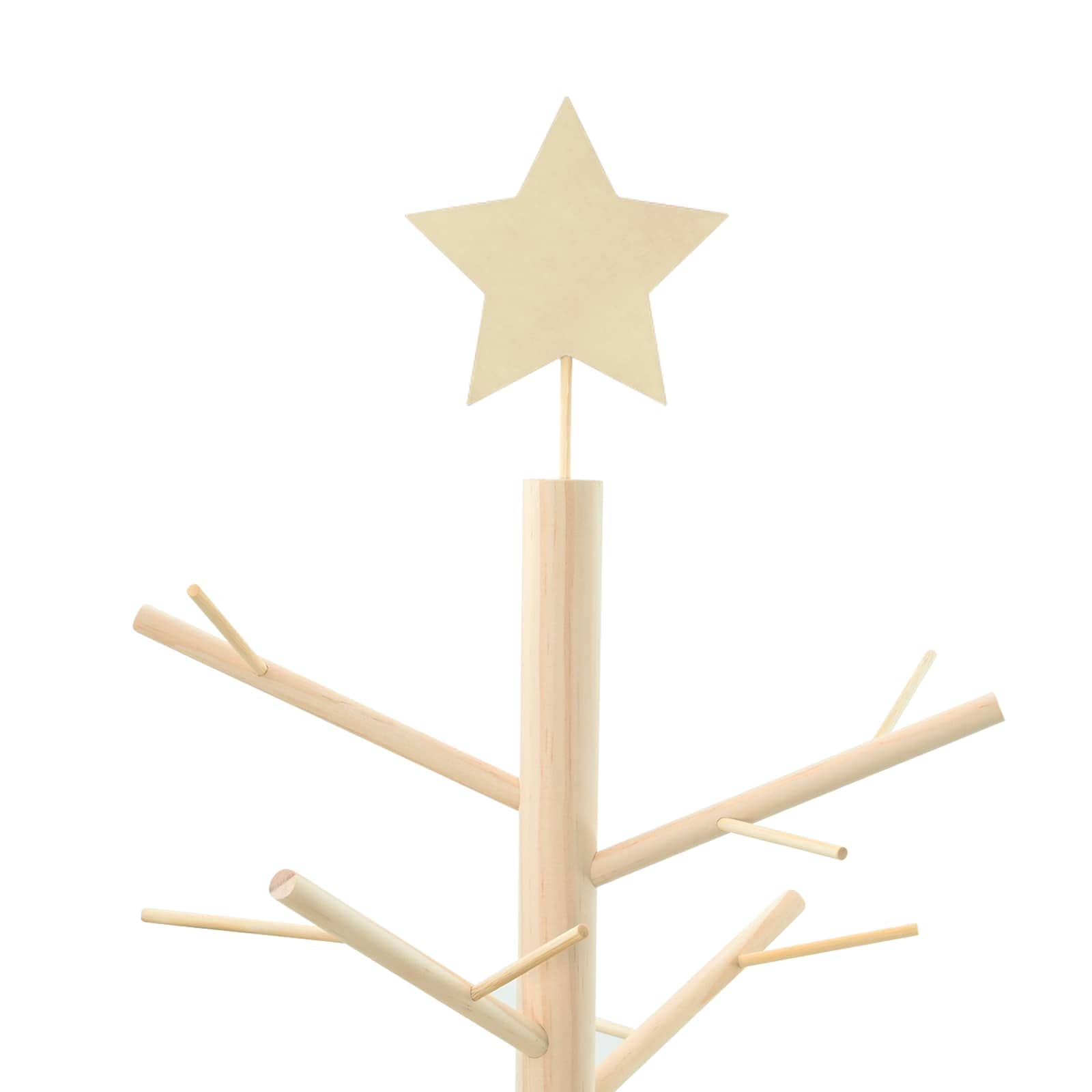 Wooden Christmas Tree with Stand Natural 150 cm Solid pine wood