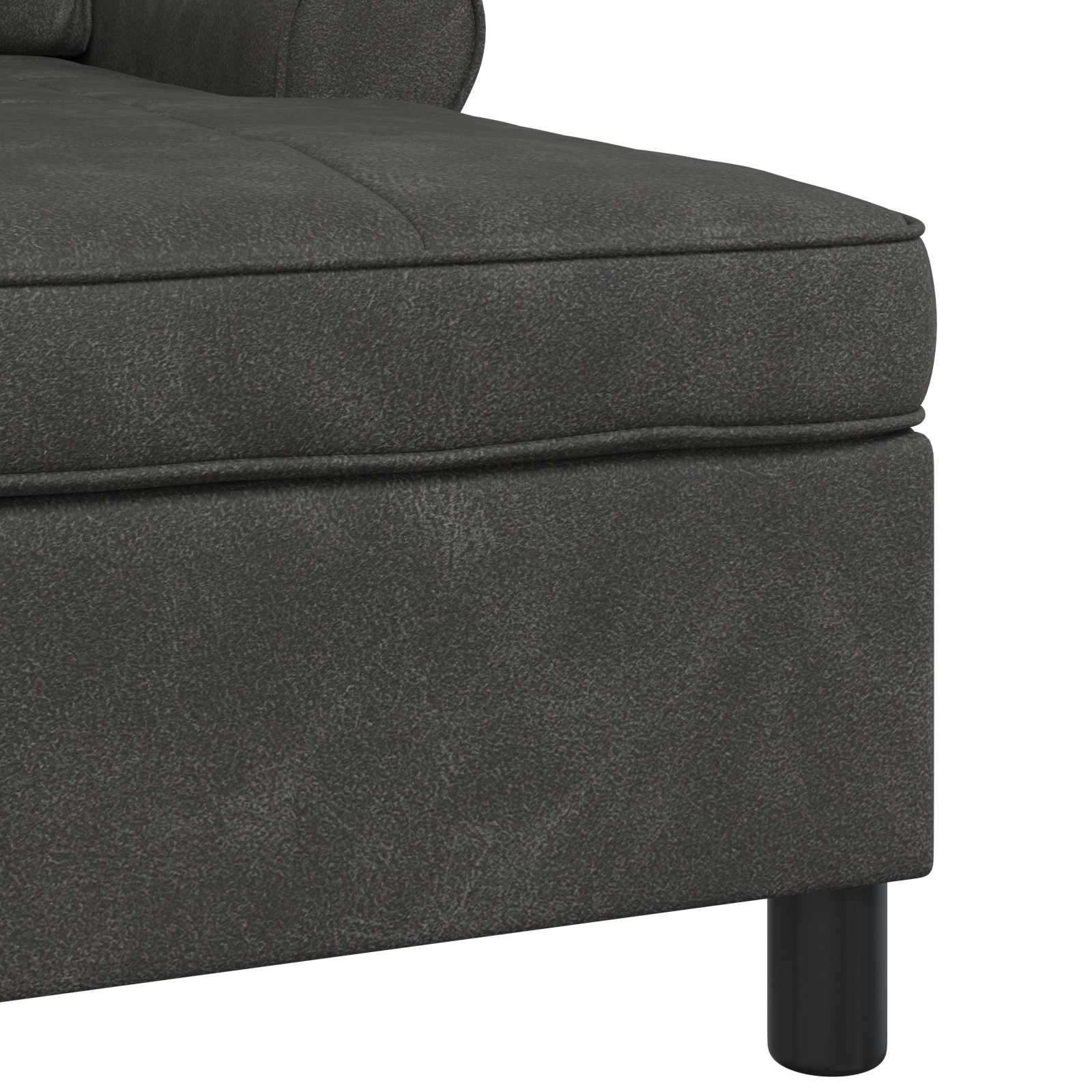 Lounge Chair with Cushion Black 91 x 157 x 91 cm Faux Leather