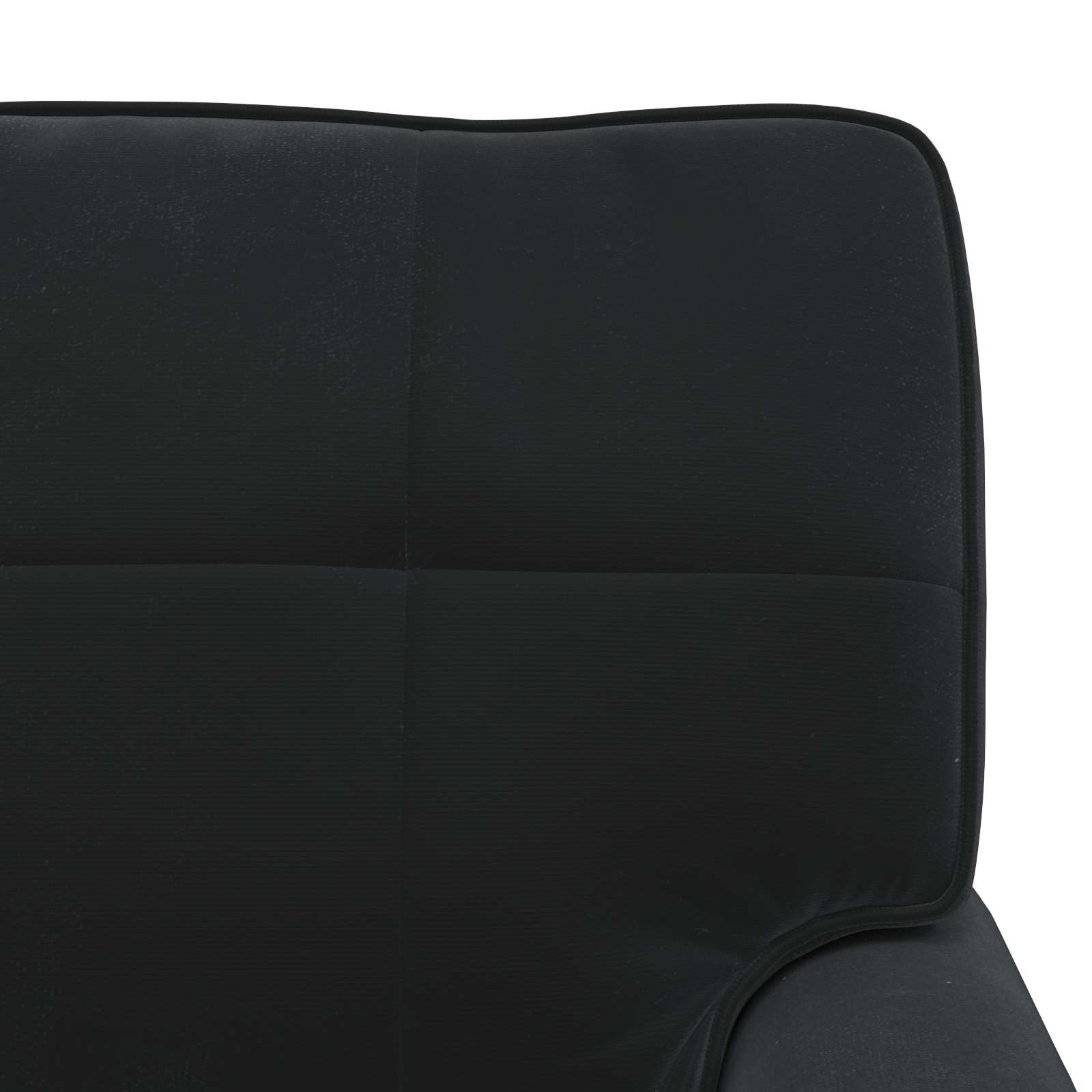 Lounge Chair with Cushion Black 91 x 157 x 91 cm Velvet