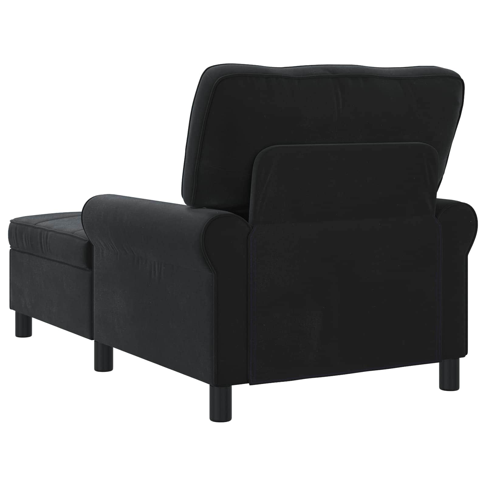 Lounge Chair with Cushion Black 91 x 157 x 91 cm Velvet