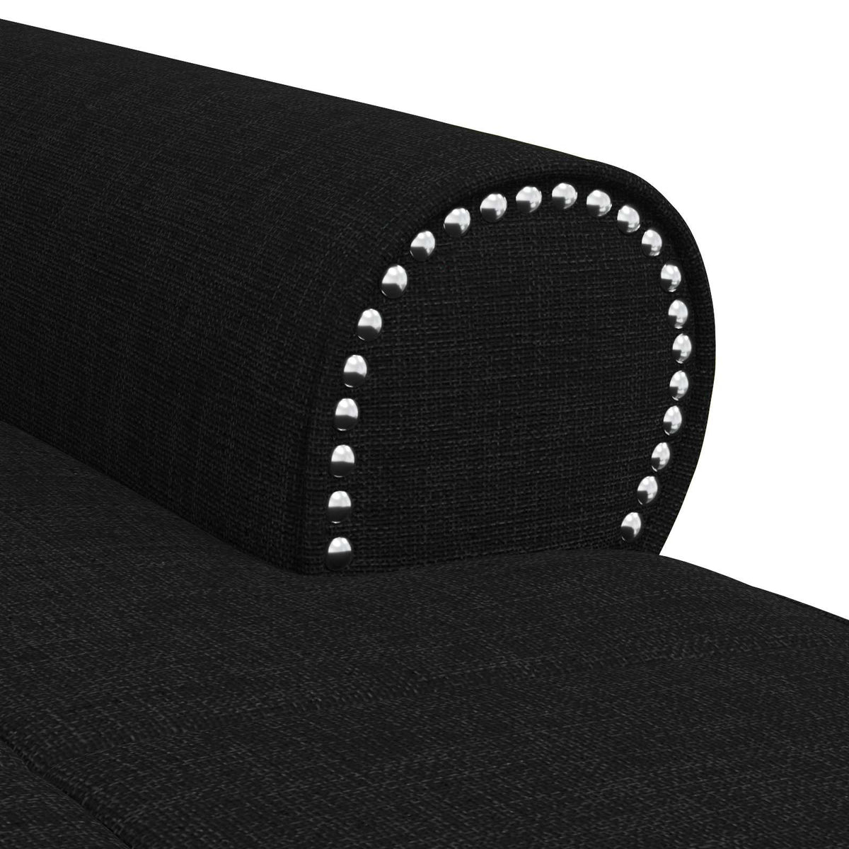 Lounge Chair with Cushion Black 91 x 157 x 91 cm Fabric