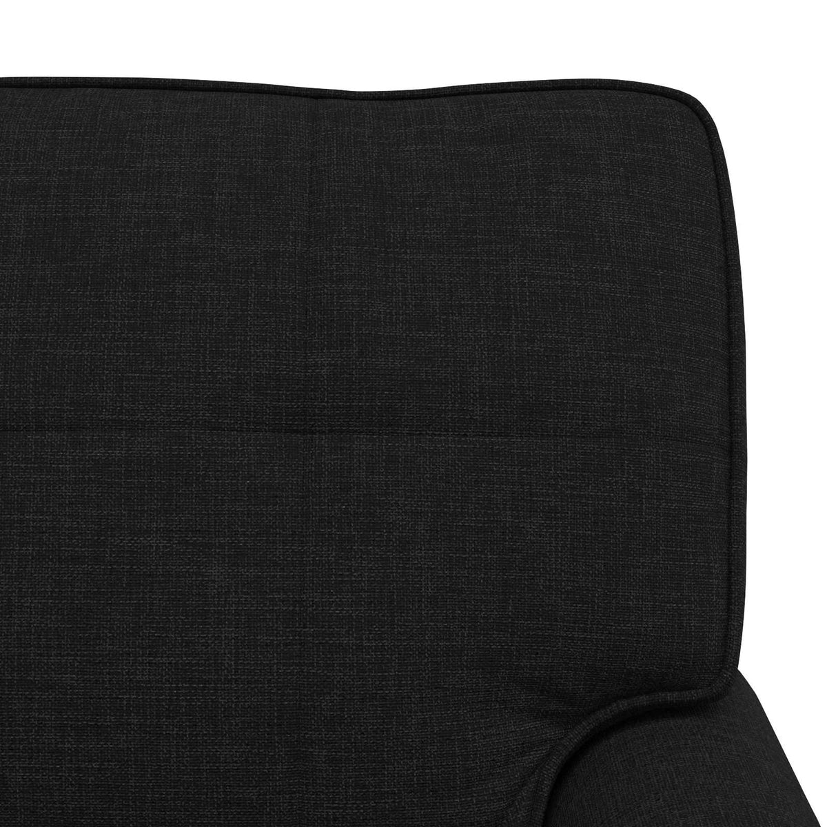 Lounge Chair with Cushion Black 91 x 157 x 91 cm Fabric