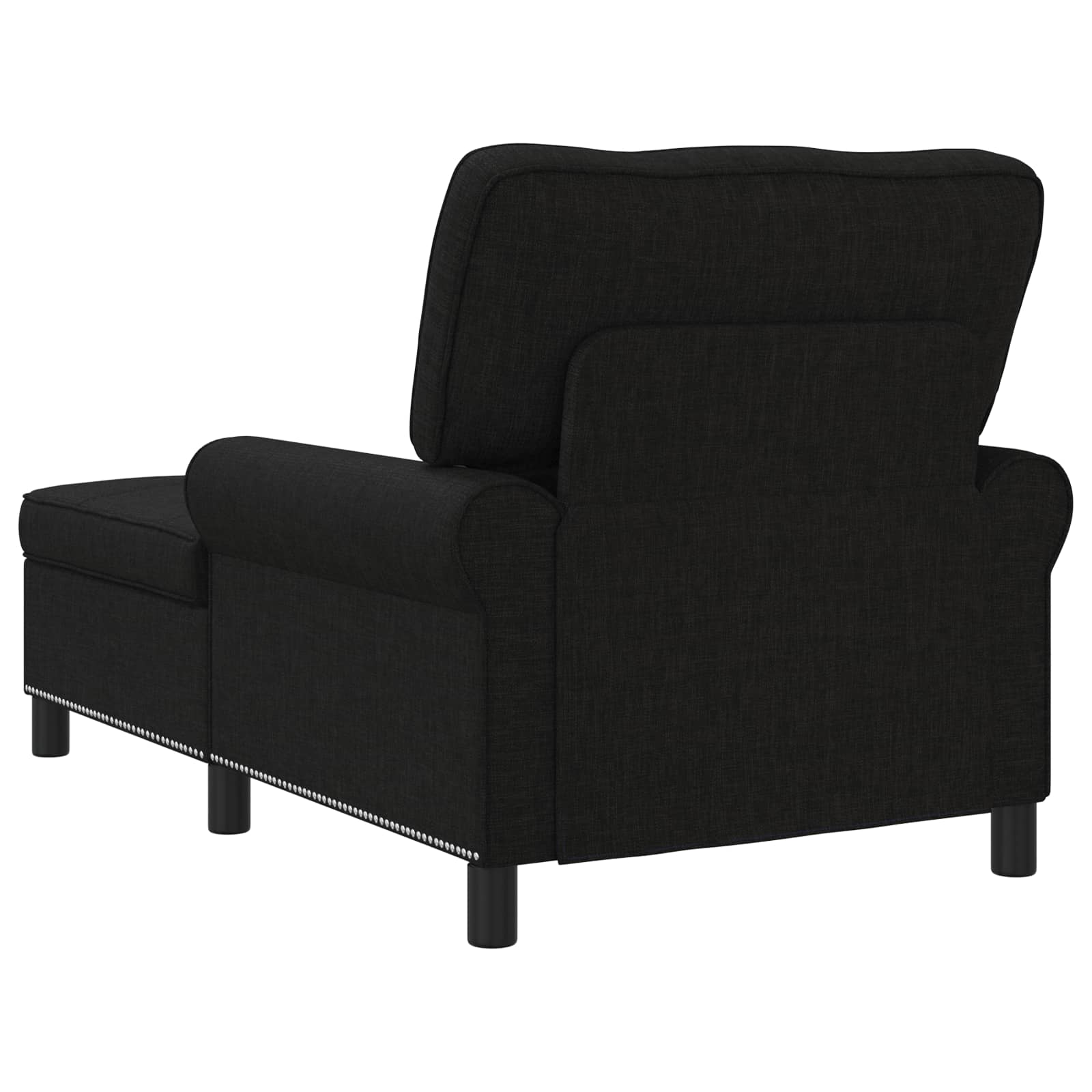 Lounge Chair with Cushion Black 91 x 157 x 91 cm Fabric
