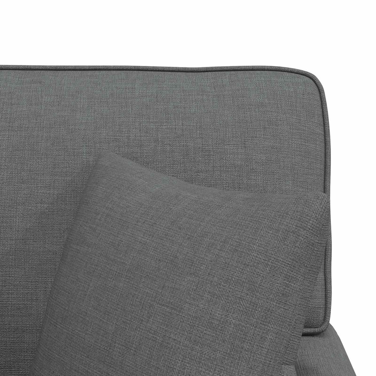 Chaise Lounge with Skirt with Cushion 3 pcs Dark Grey Fabric