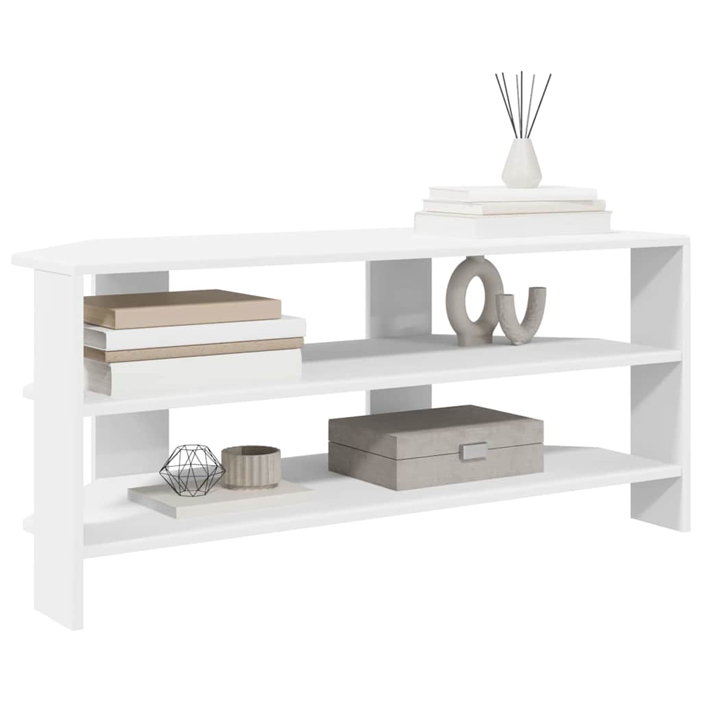 CornerTVCabinet 102x40,5x45cm White Engineered Wood
