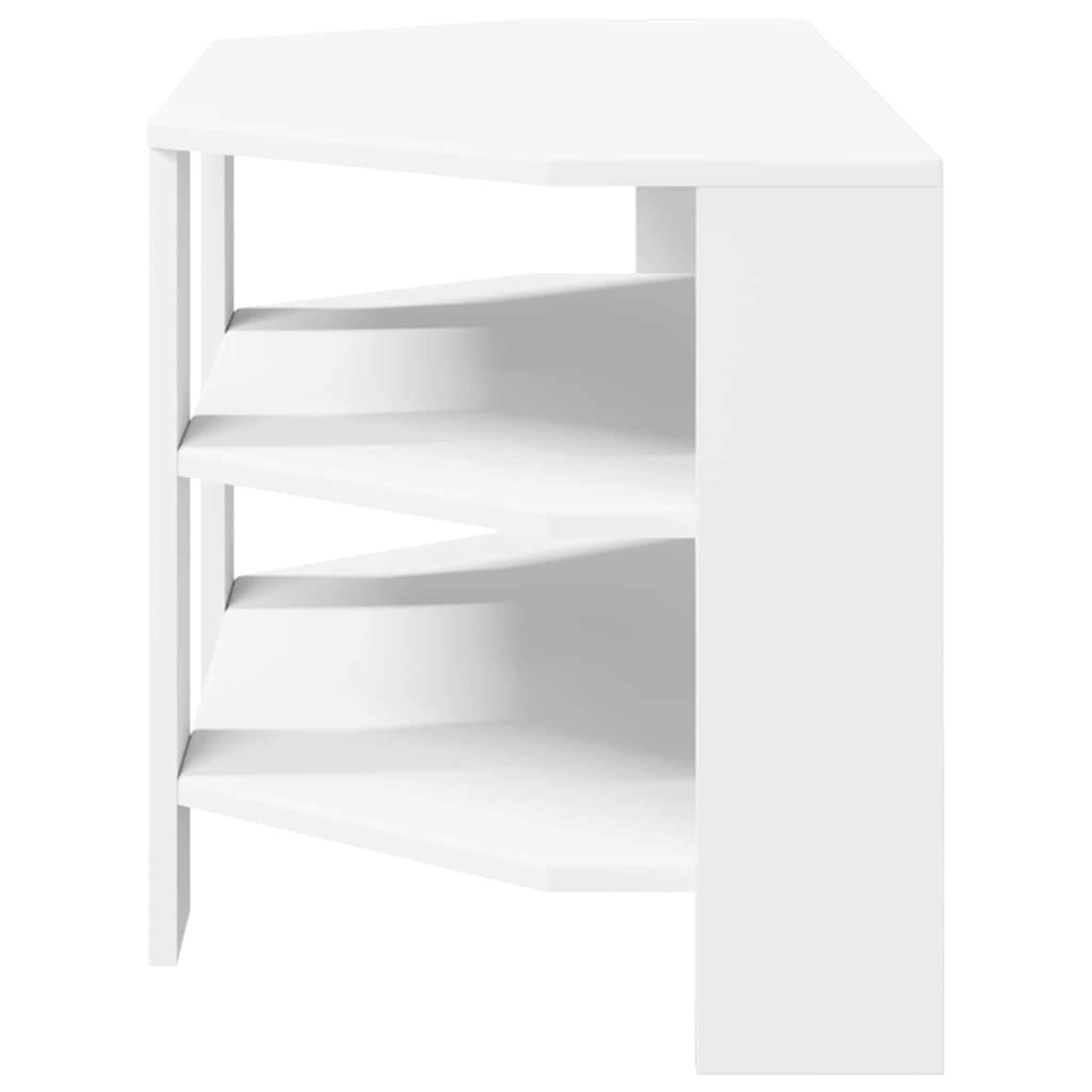 CornerTVCabinet 102x40,5x45cm White Engineered Wood
