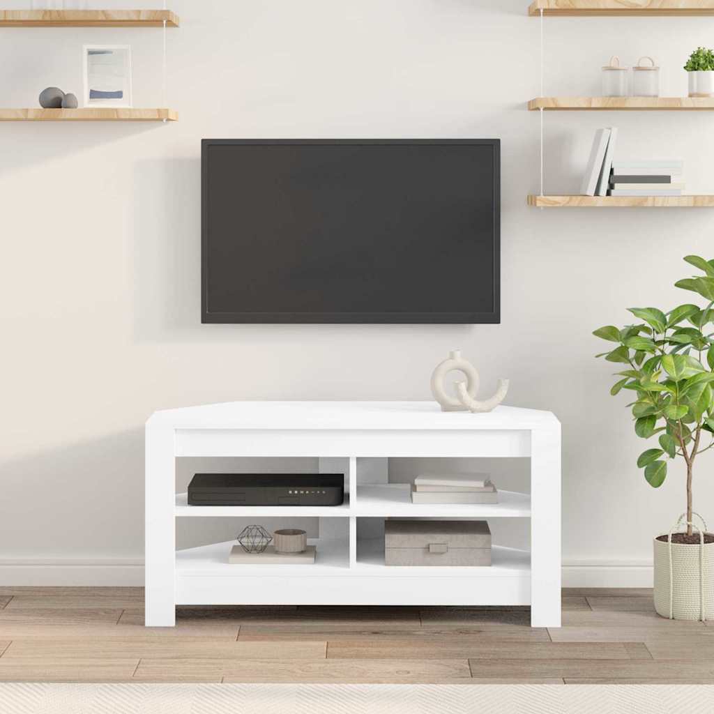 CornerTVCabinet White 102 x 40,5 x 45 cm Engineered Wood