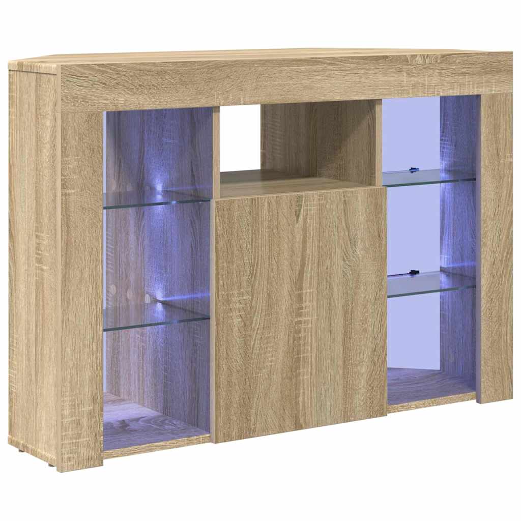 Corner LED TV Cabinet Sonoma Oak 100x40x68cm Engineered Wood