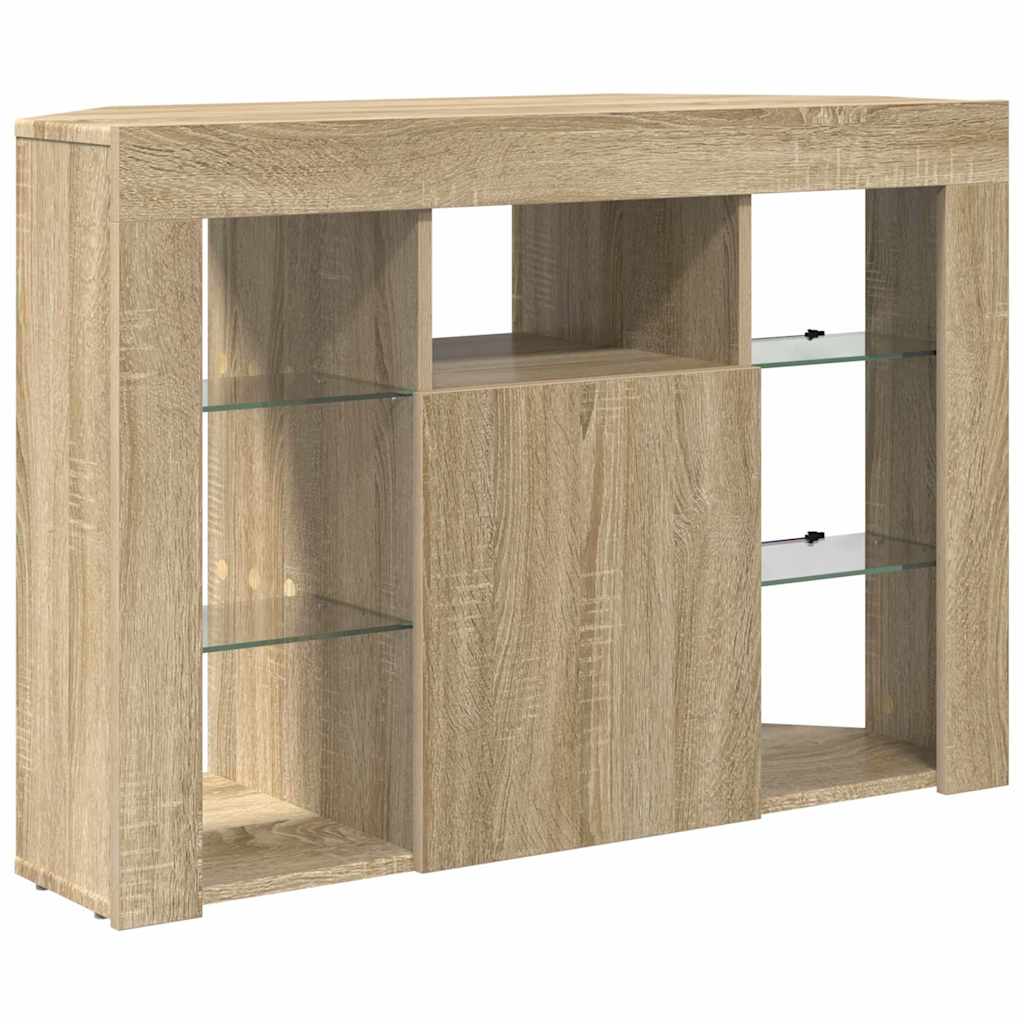 Corner LED TV Cabinet Sonoma Oak 100x40x68cm Engineered Wood