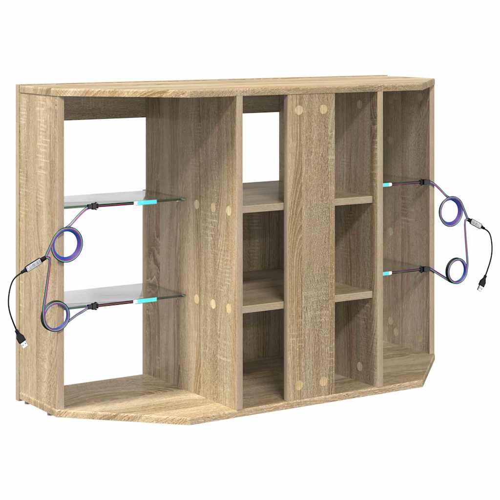 Corner LED TV Cabinet Sonoma Oak 100x40x68cm Engineered Wood