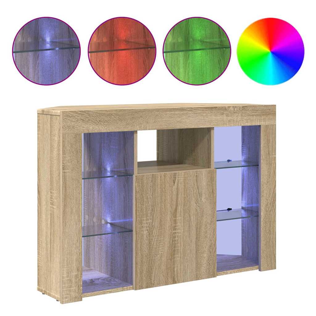 Corner LED TV Cabinet Sonoma Oak 100x40x68cm Engineered Wood