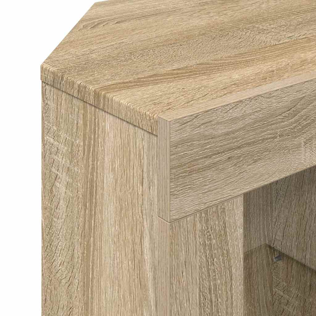 Corner LED TV Cabinet Wall-mounted Sonoma Oak 100 x 40 x 50 cm