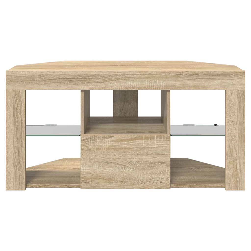 Corner LED TV Cabinet Wall-mounted Sonoma Oak 100 x 40 x 50 cm