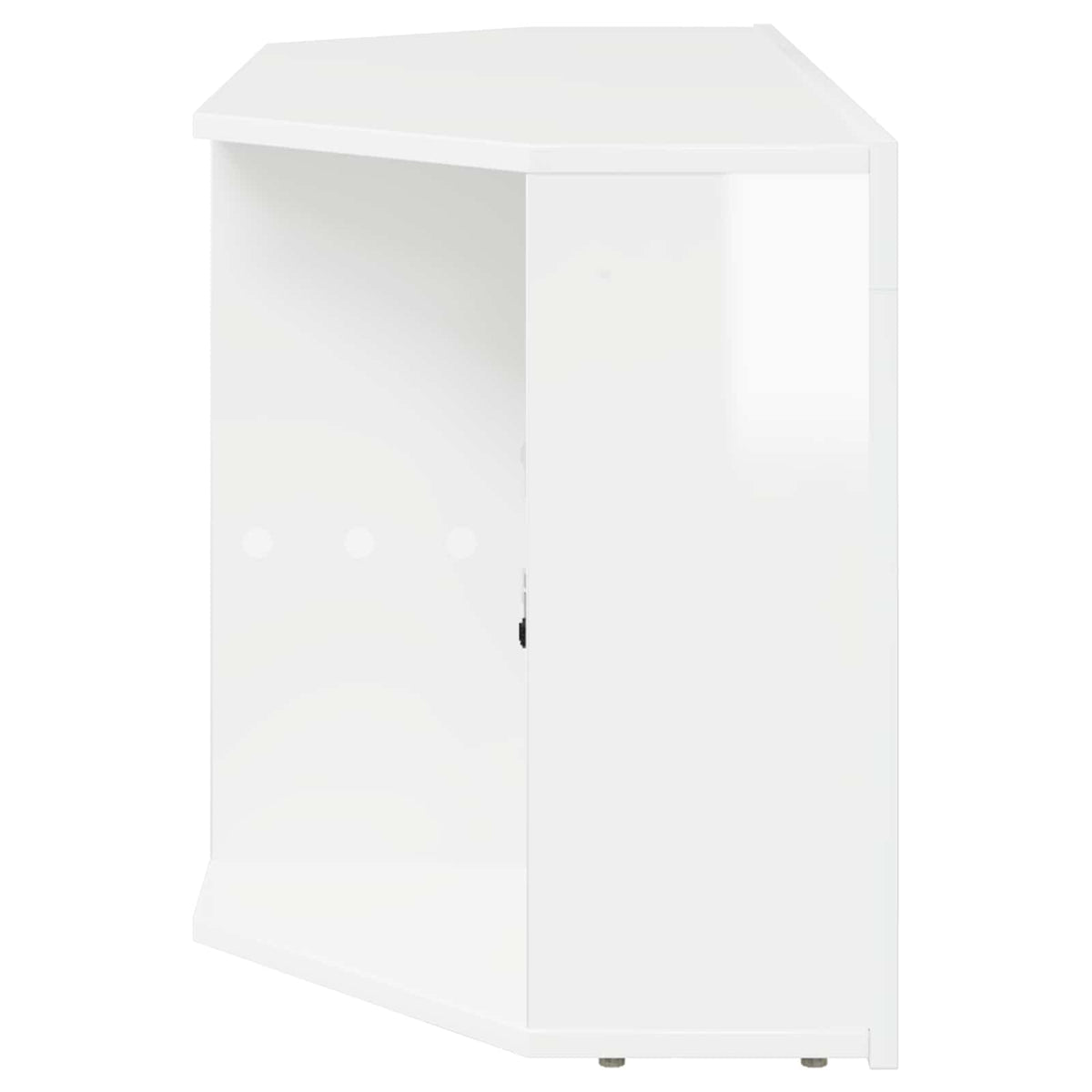 Corner LED TV Cabinet High gloss White 100 x 40 x 50 cm