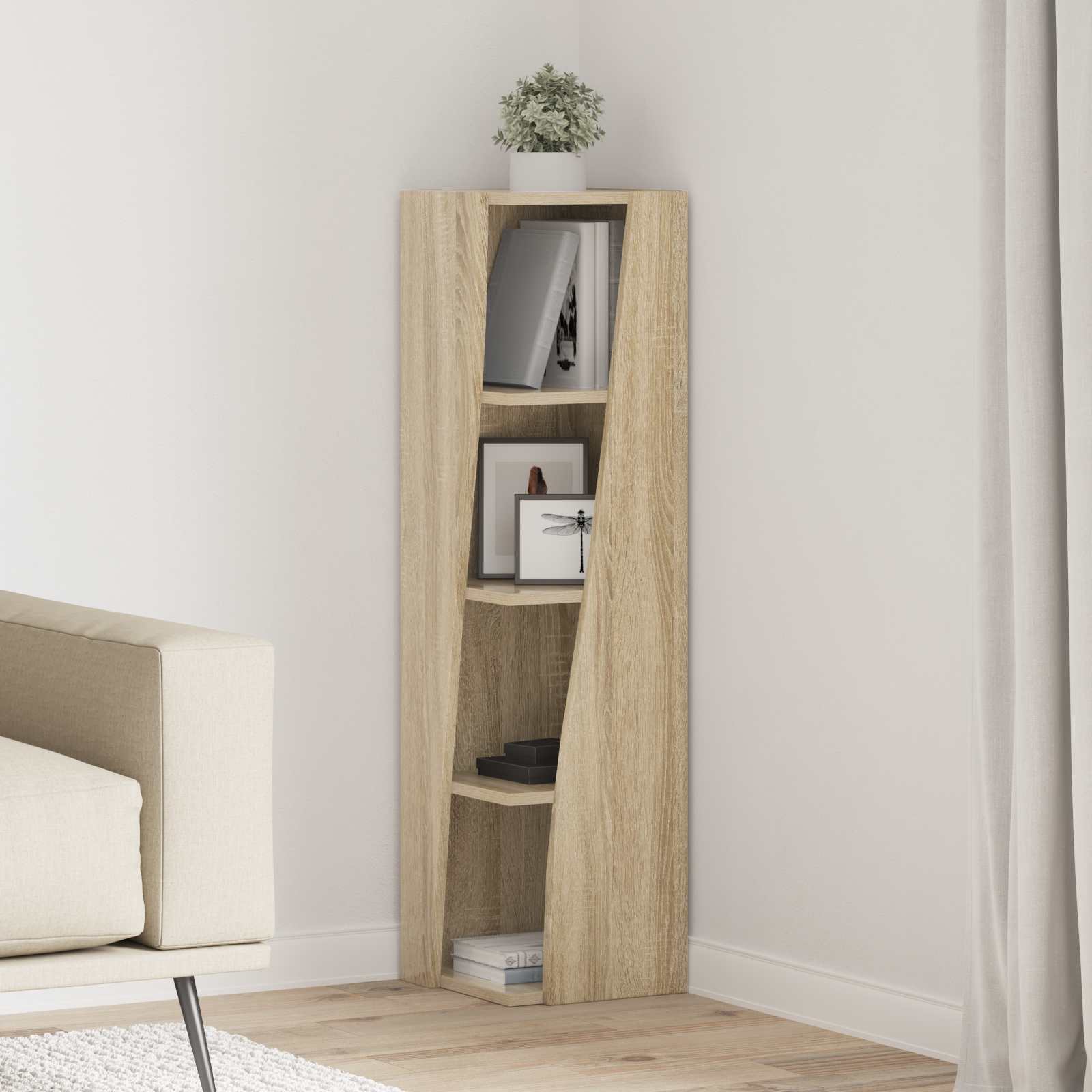 Corner Cabinet Sonoma Oak 27,5x27x102cm Engineered Wood